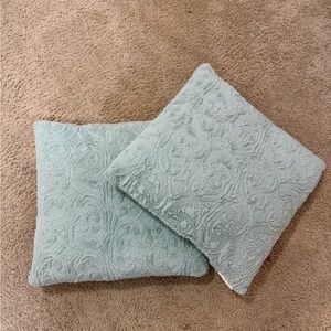 Textured Light Blue Throw Pillows